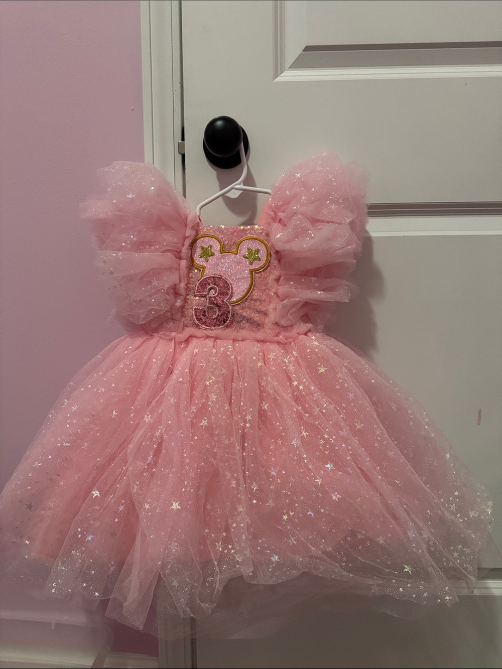 Pink Sparkle Tulle Birthday Costume Dress
